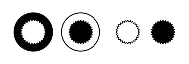 Rozet simgesi vektör çizimi. Ödül ikon vektörü. İşaret ve simgelere ulaş