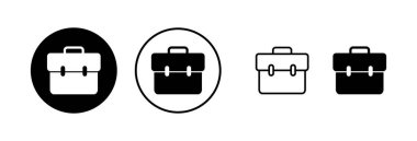Evrak çantası ikon vektör illüstrasyonu. Bavul işareti ve sembol. bagaj sembolü.