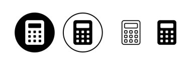 Hesap makinesi ikon vektör çizimi. Hesap makinesi işareti ve simgesi.