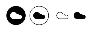 Bulut simgesi vektör çizimi. bulut işareti ve sembol