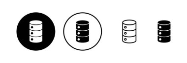Veritabanı ikonu vektör illüstrasyonu. veritabanı işareti ve sembolü