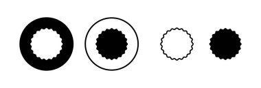 Rozet simgesi vektör çizimi. Ödül ikon vektörü. İşaret ve simgelere ulaş