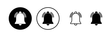 Bell Simgesi vektör çizimi. Web sitesi tasarımı için uyarı işareti ve sembol