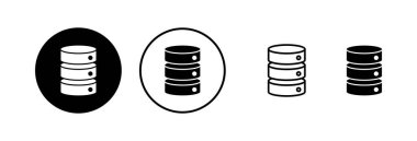 Veritabanı ikonu vektör illüstrasyonu. veritabanı işareti ve sembolü