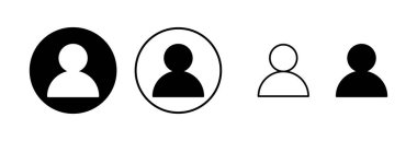 Kullanıcı Simgesi vektör illüstrasyonu. İmza ve sembol. insanlar simgesi. 