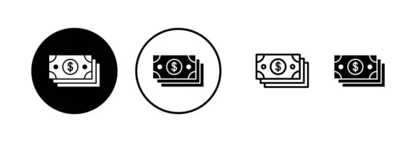 Ilustração Vetor Ícone Dinheiro Sinal Dinheiro Símbolo —  Vetores de Stock