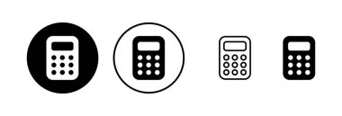 Hesap makinesi ikon vektör çizimi. Hesap makinesi işareti ve simgesi.