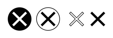 Simge vektör çizimini kapat. İşareti ve sembolü sil. çapraz işaret