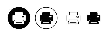 Simge vektör çizimini yazdır. yazıcı işareti ve sembol