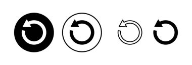 Simge vektör illüstrasyonunu tazele. İşareti ve sembolü yeniden yükle. Simgeyi güncelle.