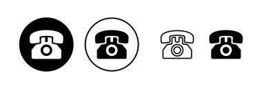 Telefon ikonu vektör çizimi. telefon işareti ve sembol