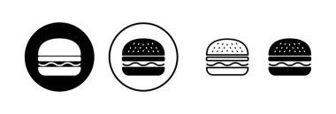 Burger ikon vektör illüstrasyonu. Hamburger ve sembol. hamburger