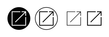 Dış bağlantı ikonu vektör illüstrasyonu. bağlantı işareti ve sembol. hiper bağlantı sembolü