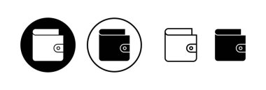 Cüzdan simgesi vektör illüstrasyonu. cüzdan işareti ve sembol