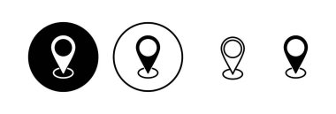 Adres simgesi vektör illüstrasyonu. Ev işareti ve sembol. nokta