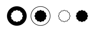 Rozet simgesi vektör çizimi. Ödül ikon vektörü. İşaret ve simgelere ulaş