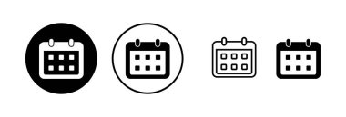 Takvim simgesi vektör illüstrasyonu. Takvim işareti ve sembol. Simge simgesini ayarla