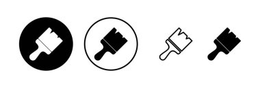 Simge vektör illüstrasyonunu boya. Boya fırçası işareti ve sembol. boyama silindiri vektörü