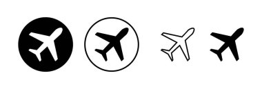 Düzlem ikonu vektör illüstrasyonu. Uçak işareti ve sembol. Uçuş taşıma sembolü. Seyahat işareti. uçak.