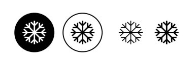 Kar ikonu vektör illüstrasyonu. kar tanesi işareti ve sembol