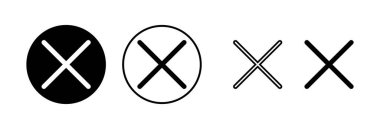 Simge vektör çizimini kapat. İşareti ve sembolü sil. çapraz işaret