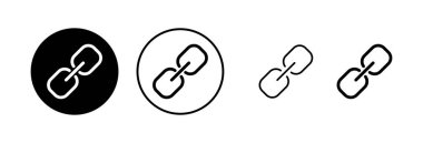 Bağlantı simgesi vektör illüstrasyonu. Hiper bağlantı zinciri işareti ve sembolü