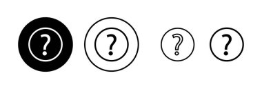 Soru ikonu vektör illüstrasyonu. soru işareti ve sembol