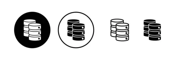 Ícone Banco Dados Ilustração Vetorial Sinal Banco Dados Símbolo —  Vetores de Stock