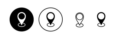 Adres simgesi vektör illüstrasyonu. Ev işareti ve sembol. nokta