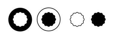 Rozet simgesi vektör çizimi. Ödül ikon vektörü. İşaret ve simgelere ulaş