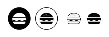 Burger ikon vektör illüstrasyonu. Hamburger ve sembol. hamburger