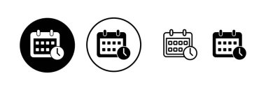 Takvim simgesi vektör illüstrasyonu. Takvim işareti ve sembol. Simge simgesini ayarla