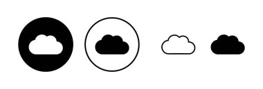 Bulut simgesi vektör çizimi. bulut işareti ve sembol