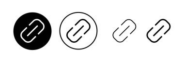 Bağlantı simgesi vektör illüstrasyonu. Hiper bağlantı zinciri işareti ve sembolü