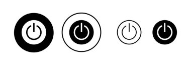 Güç ikonu vektör illüstrasyonu. Güç Anahtarı işareti ve sembolü. Elektrik gücü.