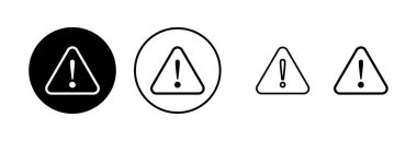 Ünlem tehlikesi işareti illüstrasyonu. Dikkat işareti ve sembol. Tehlike uyarısı işareti