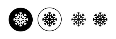 Kar ikonu vektör illüstrasyonu. kar tanesi işareti ve sembol