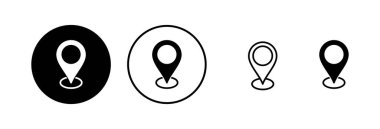 Adres simgesi vektör illüstrasyonu. Ev işareti ve sembol. nokta