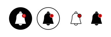 Bell Simgesi vektör çizimi. Web sitesi tasarımı için uyarı işareti ve sembol