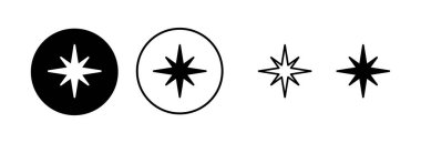 Pusula simgesi vektör illüstrasyonu. ok pusula simgesi işareti ve sembolü