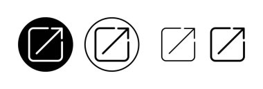 Dış bağlantı ikonu vektör illüstrasyonu. bağlantı işareti ve sembol. hiper bağlantı sembolü