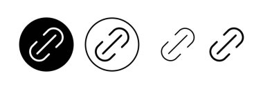 Bağlantı simgesi vektör illüstrasyonu. Hiper bağlantı zinciri işareti ve sembolü