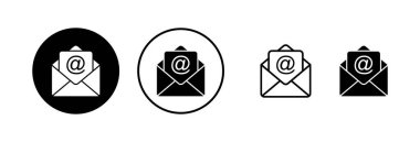 Posta simgesi vektör illüstrasyonu. e-posta işareti ve sembol. E- posta simgesi. Zarf simgesi