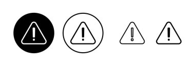 Ünlem tehlikesi işareti illüstrasyonu. Dikkat işareti ve sembol. Tehlike uyarısı işareti