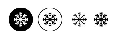 Kar ikonu vektör illüstrasyonu. kar tanesi işareti ve sembol