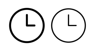 Saat simgesi vektör illüstrasyonu. Zaman işareti ve sembol. saat simgesi