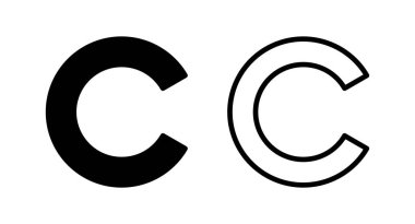 Telif hakkı ikon vektör illüstrasyonu. telif hakkı işareti ve sembol