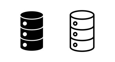 Veritabanı ikonu vektör illüstrasyonu. veritabanı işareti ve sembolü