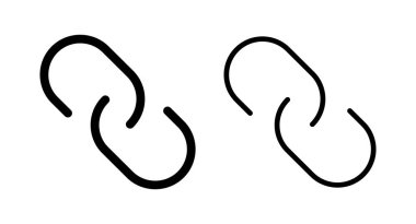 Bağlantı simgesi vektör illüstrasyonu. Hiper bağlantı zinciri işareti ve sembolü