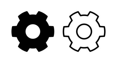 Simge vektör illüstrasyonu ayarlanıyor. İşaret ayarları ve sembol. Vites İşareti